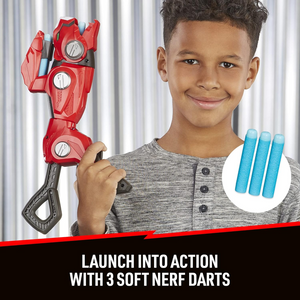 Nerf Power Rangers Cheetah Beast Blaster Toy Gun with 3 Foam Darts for Kids 8+
