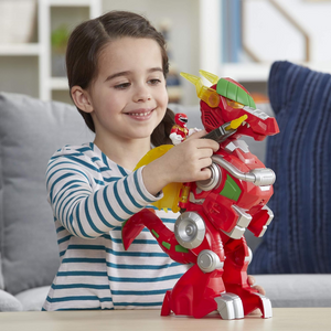 Power Rangers Red Ranger and Dragon Thunderzord 14 Inch Lights Sounds Toy 3+
