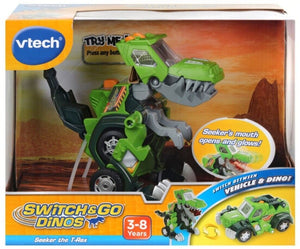VTech Switch & Go Dinos Seeker the T-Rex Toy dino Car transformer Dinosaur Play