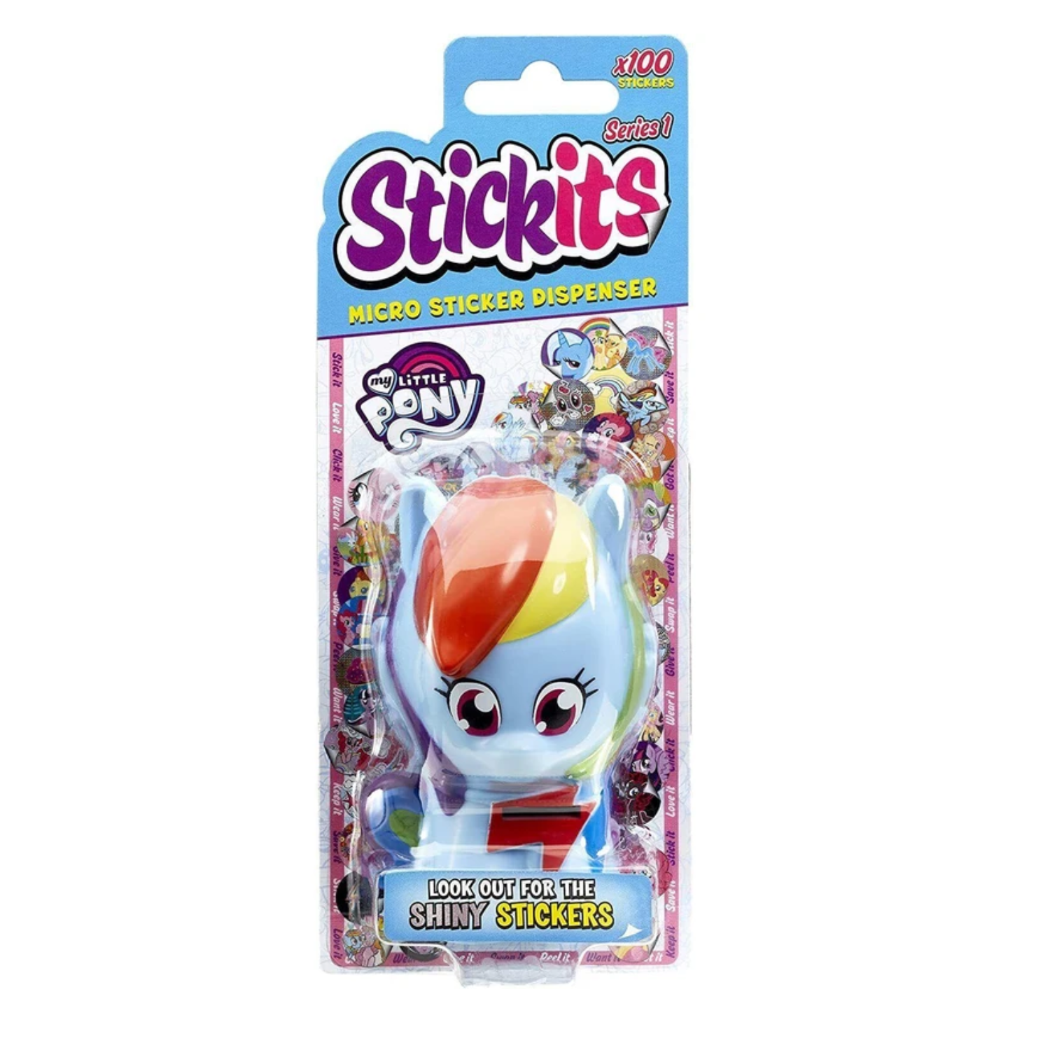 Stickits 100- Little Pony Rainbow Dash - Disney micro Stickers dispenser activit