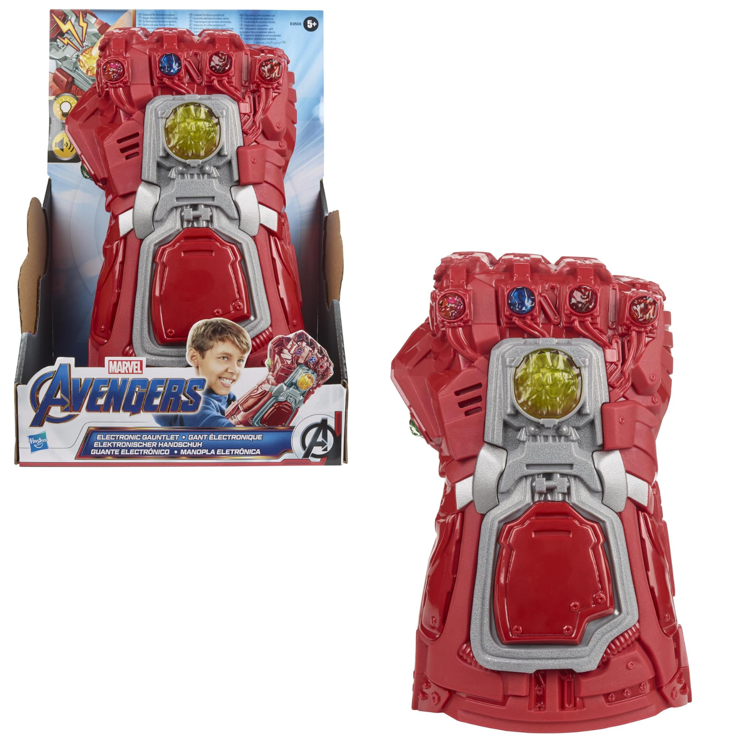 Marvel Avengers Endgame Red Infinity Gauntlet Electronic Fist Toy for Kids 5+