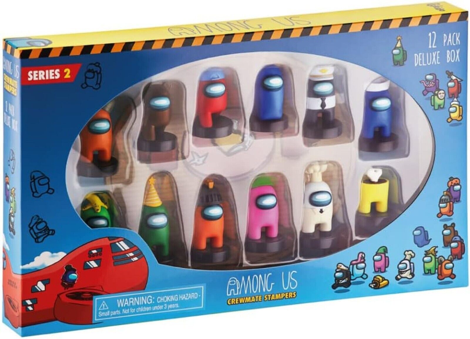 Among Us Series 2 Crewmate Stamper Figures 12-Pack Assorted Deluxe Box