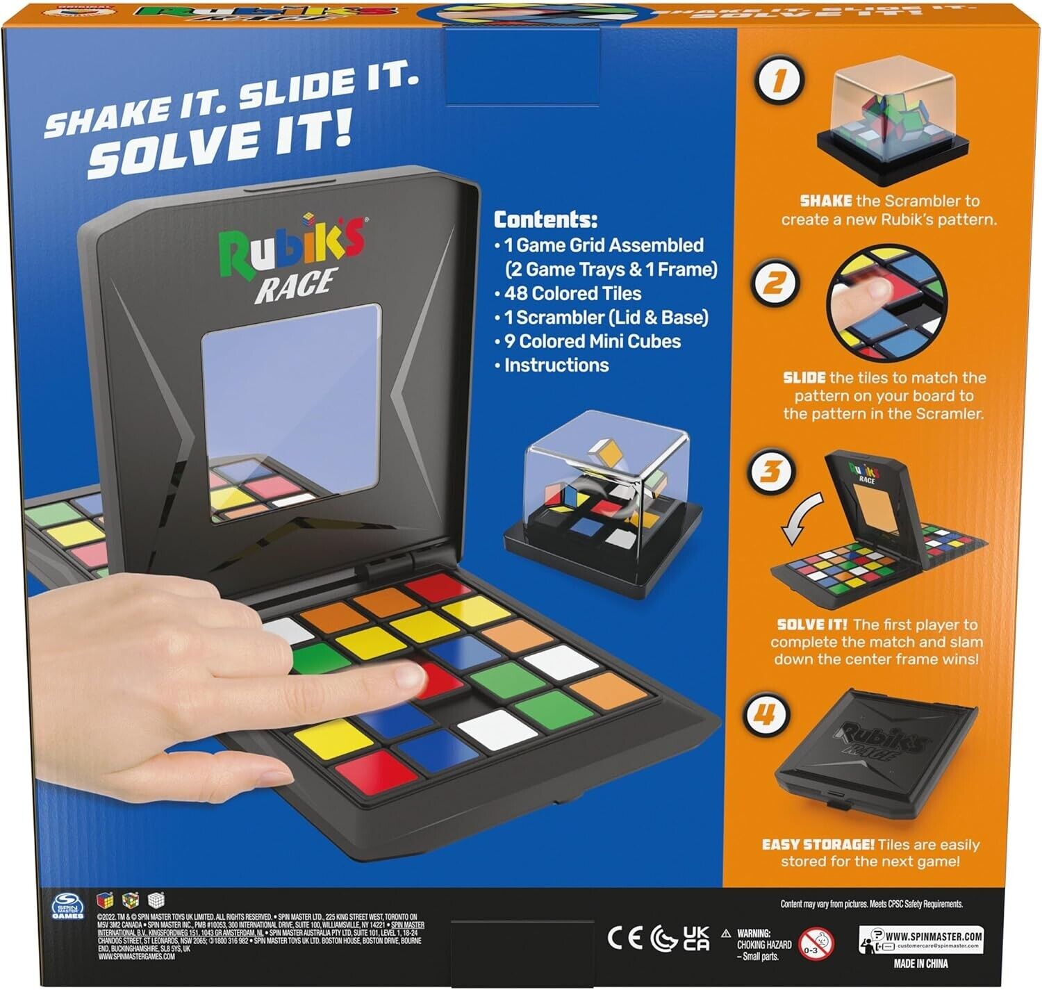 Rubik's Race Classic Fast-Paced Strategy Sequence Brain Teaser Travel Board Gam