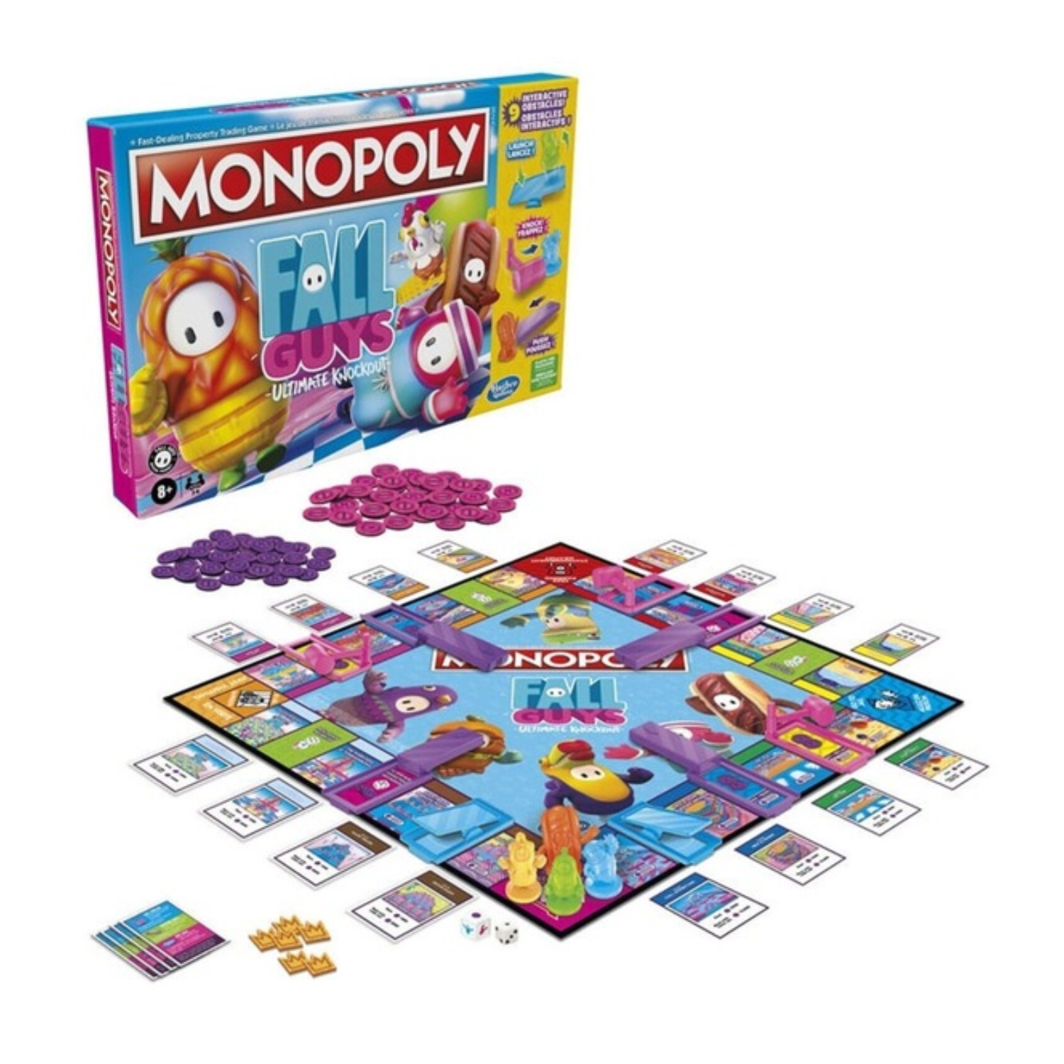 Monopoly Fall Guys Ultimate Knockout Edition Board Game Ages 8+ Toy Play Fun