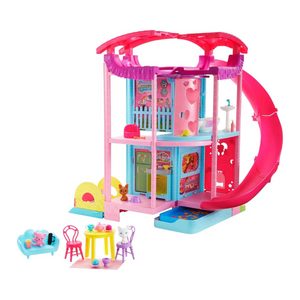 Barbie Dollhouse Chelsea Playhouse with Transforming Areas 20+ Pieces Pool Play