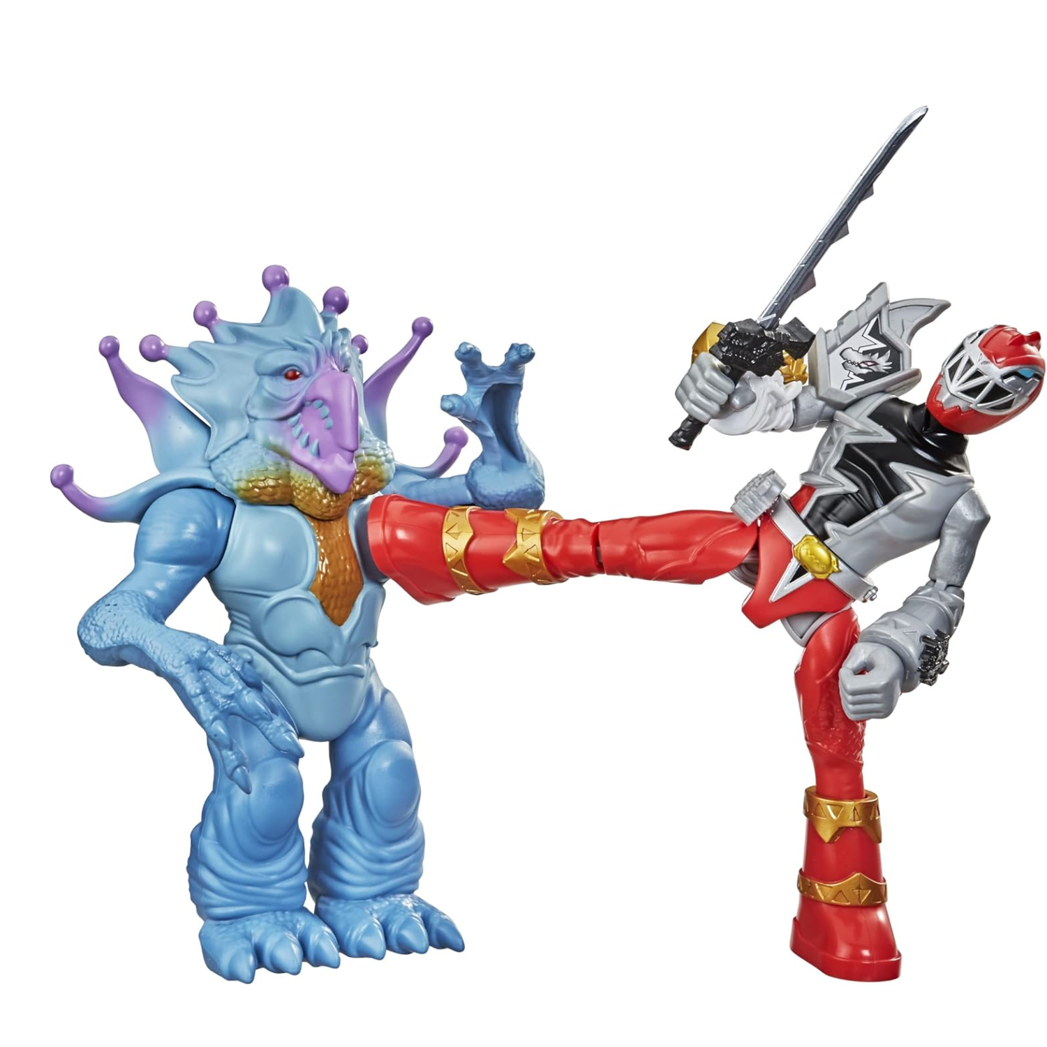 Power Rangers Dino Fury Battle Attackers Red Ranger vs Doomsnake Action Figure 