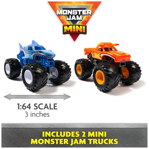Monster Jam Supercharge Speedway Playset with Megalodon & El Toro Loco Trucks