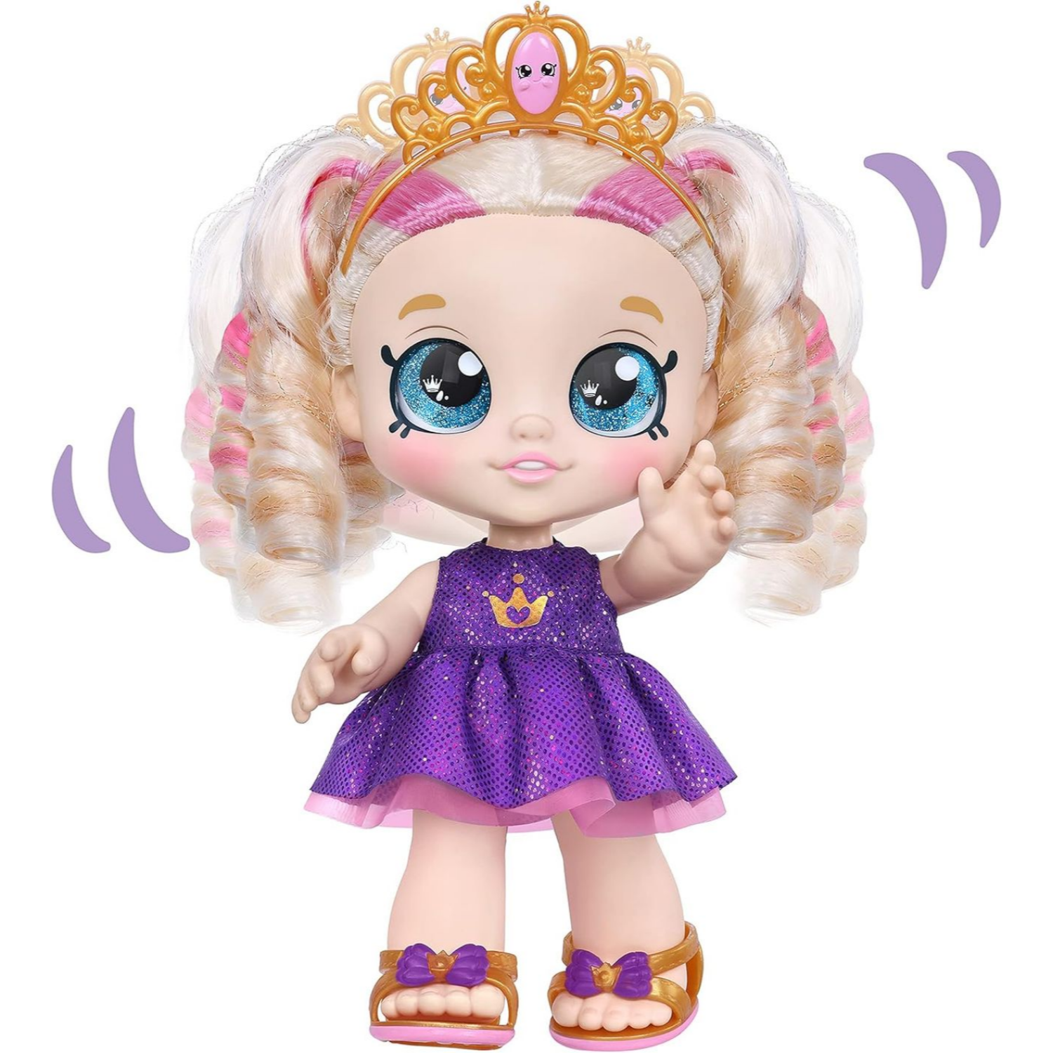 Kindi Kids Tiara Sparkles 10" Scented Doll with Wobble Head Removable Shoes