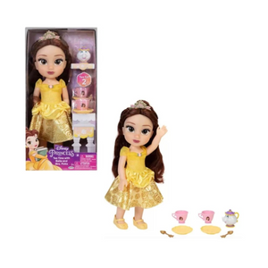 Disney Princess Tea Time Belle Doll w/ Tea Set & Friend Figure Gift Girls Toy