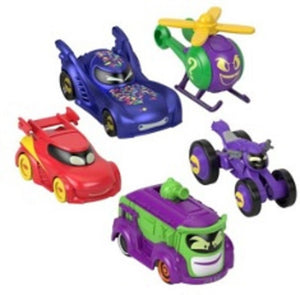 Fisher-Price DC Batwheels Metal Diecast 1:55 Scale 5 Pack Cars Batcave Batman