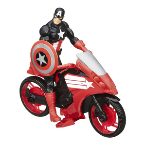 Avengers Titan Hero Series Captain America 12 Inch Figure Defender Cycle Play