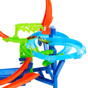 Hot Wheels Stunt Tracks Mid-Air Crash Collision Playset Ages 5+ New Toy
