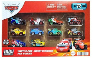 Disney Pixar Cars Die Cast Mini Racers 10 Pack Lightning Mcqueen Tow Mater Play