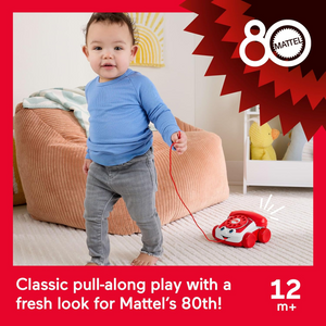 Fisher-Price Red Chatter Pull Along Telephone New Toy