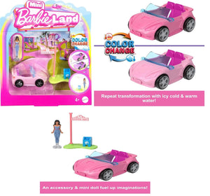 Barbie Color Changing Mini BarbieLand Doll & Toy Vehicle 1.5-inch Barbie Doll