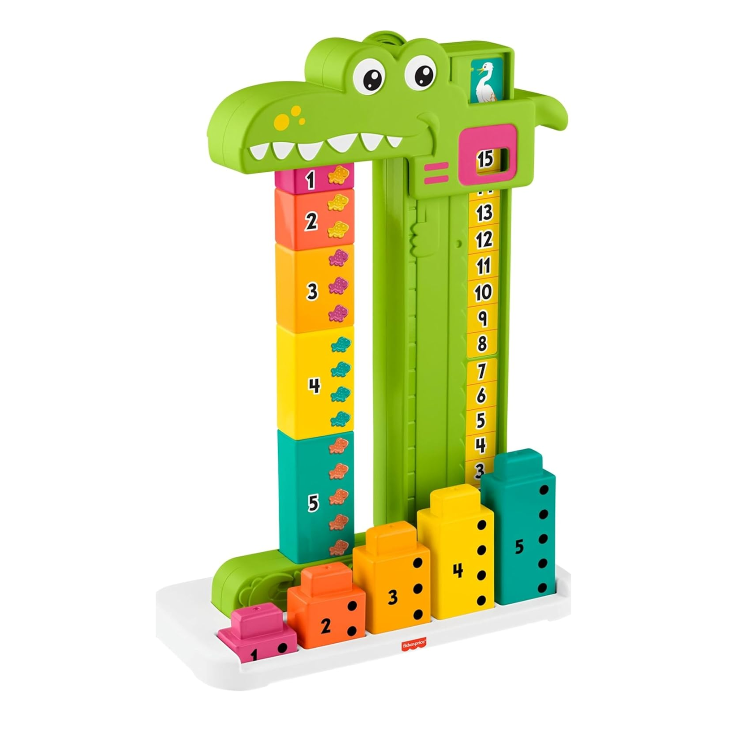 Fisher-Price Adding Alligator Counting Activity Preschool Learning Toy 10 Block