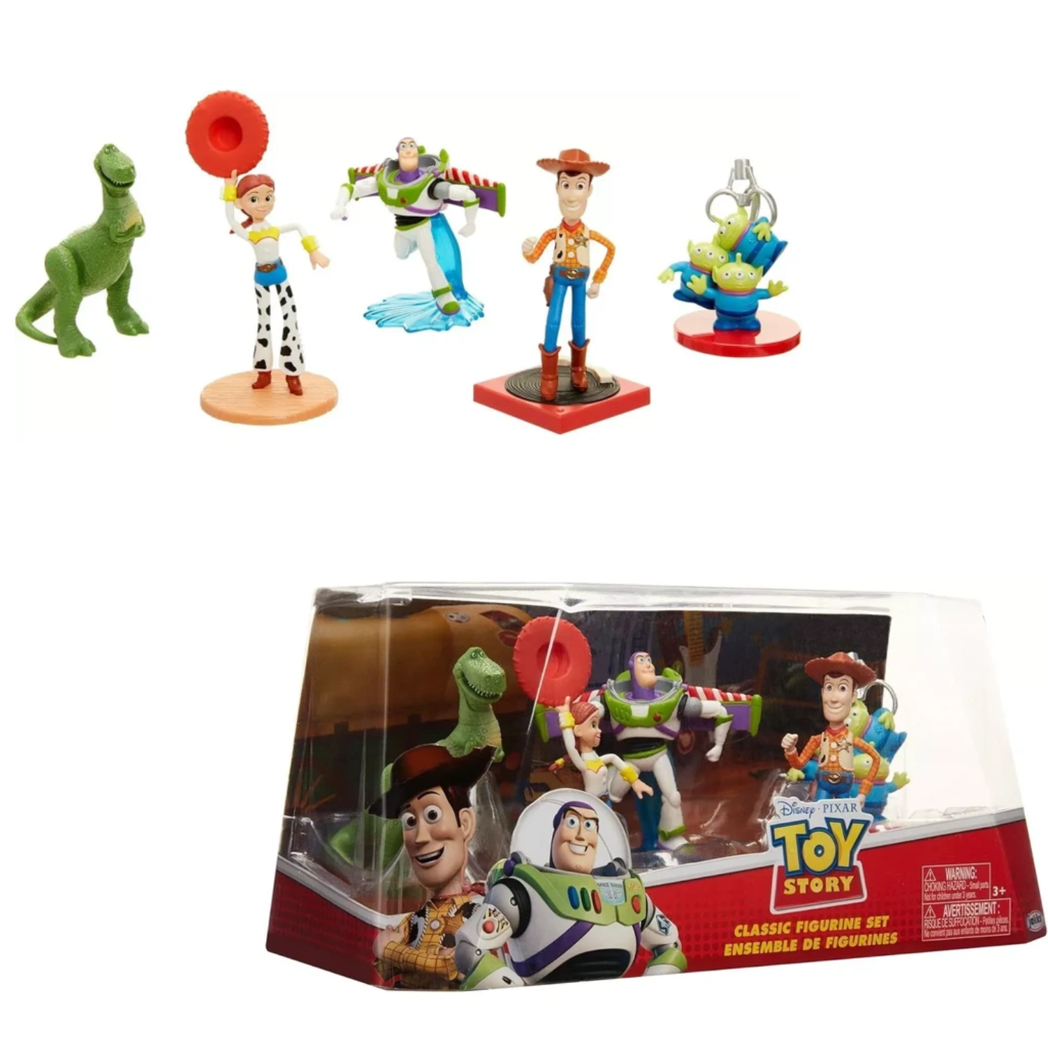 Disney Toy Story Classic 5 Pack Figures Woody Buzz Lightyear Jessie Rex Aliens