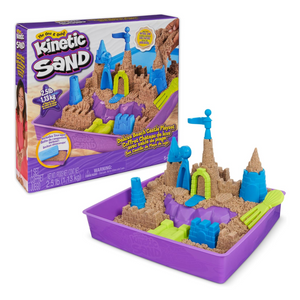 Kinetic Sand Deluxe Beach Castle Set 2.5lbs Sand with Molds Tools Sensory Toy 5+