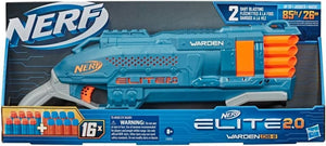 Nerf Elite 2.0 Warden DB-8 Blaster 16 Official Nerf Darts Ages 8+ New Toy Gun