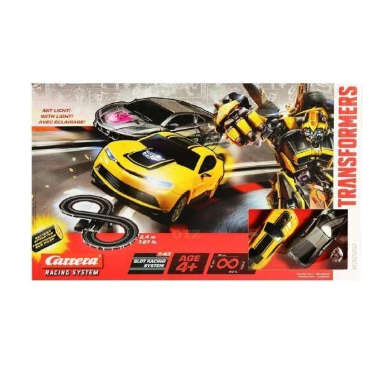 Transformers RC IR Remote Control Slot Car Race 4+ Carrera Bumblebee Lockdown
