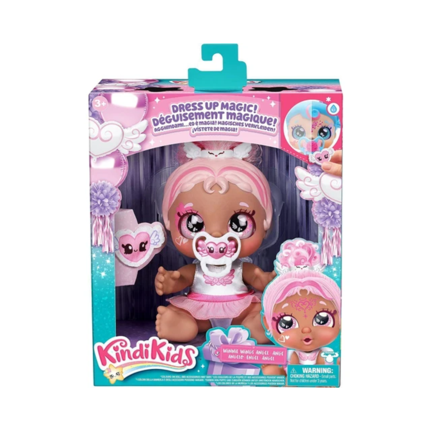 Kindi Kids - Baby Winnie Wings - Dress Toddler face Paint Reveal Doll Unicorn