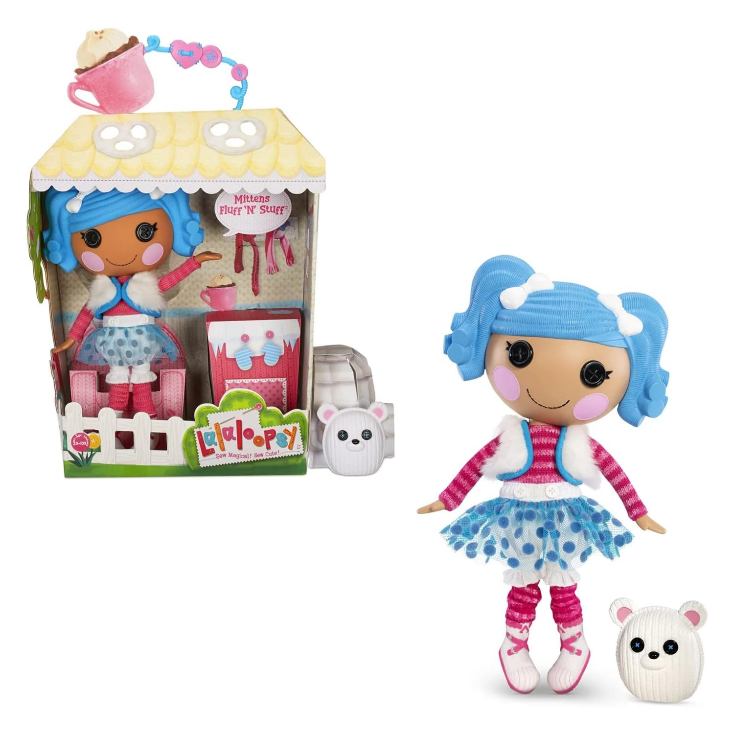 Lalaloopsy Mittens Fluff N Stuff 13" Doll with Pet Bear & Winter Outfit