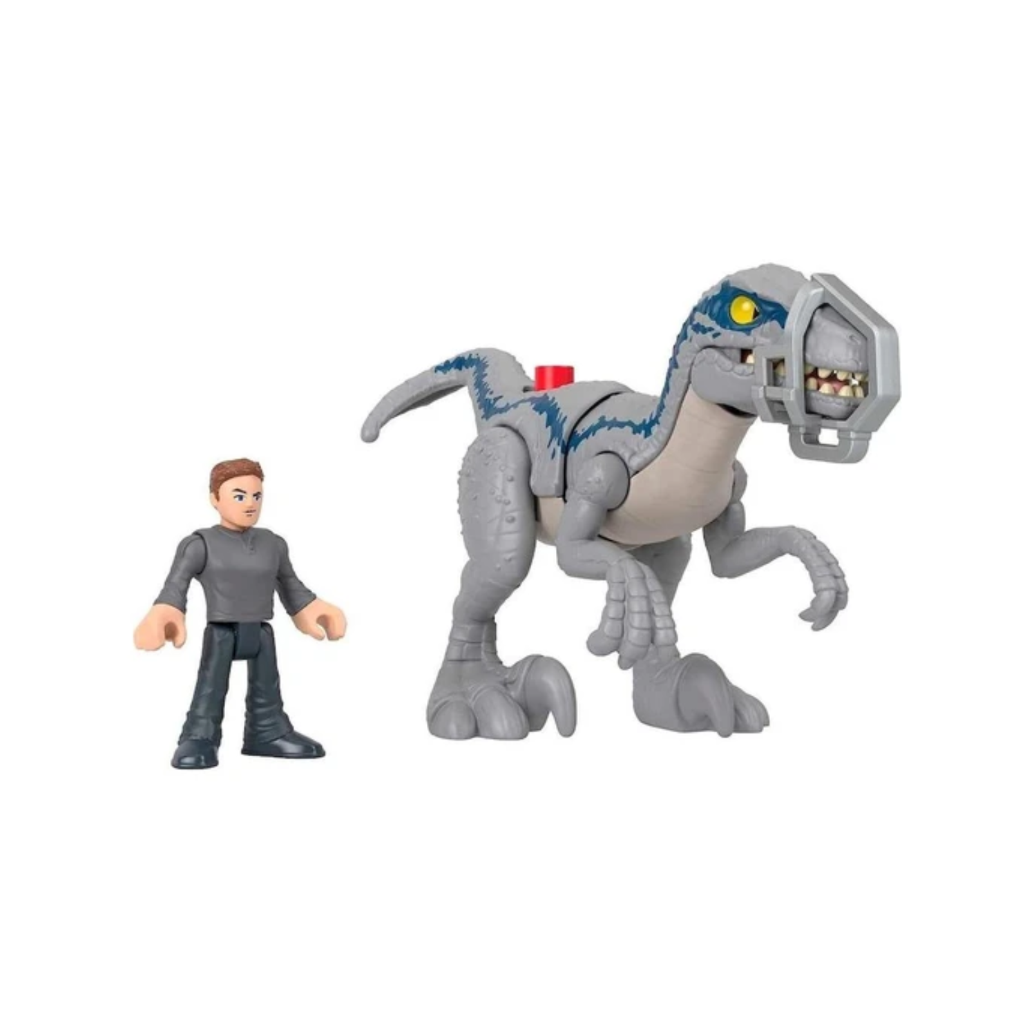Jurassic Adventure Thrashing Dinosaur Blue and Owen Explorer Action Figure Set
