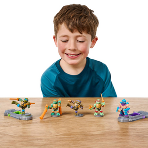 Akedo TMNT Battle Pack 5 Mini Warriors Donatello Leonardo Raph Mike Shredder Toy