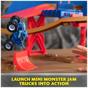 Monster Jam Supercharge Speedway Playset with Megalodon & El Toro Loco Trucks