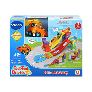 VTech Baby Toot Toot Drivers 3-in-1 Raceway Car Racing Track Ages 1+ Toy Play