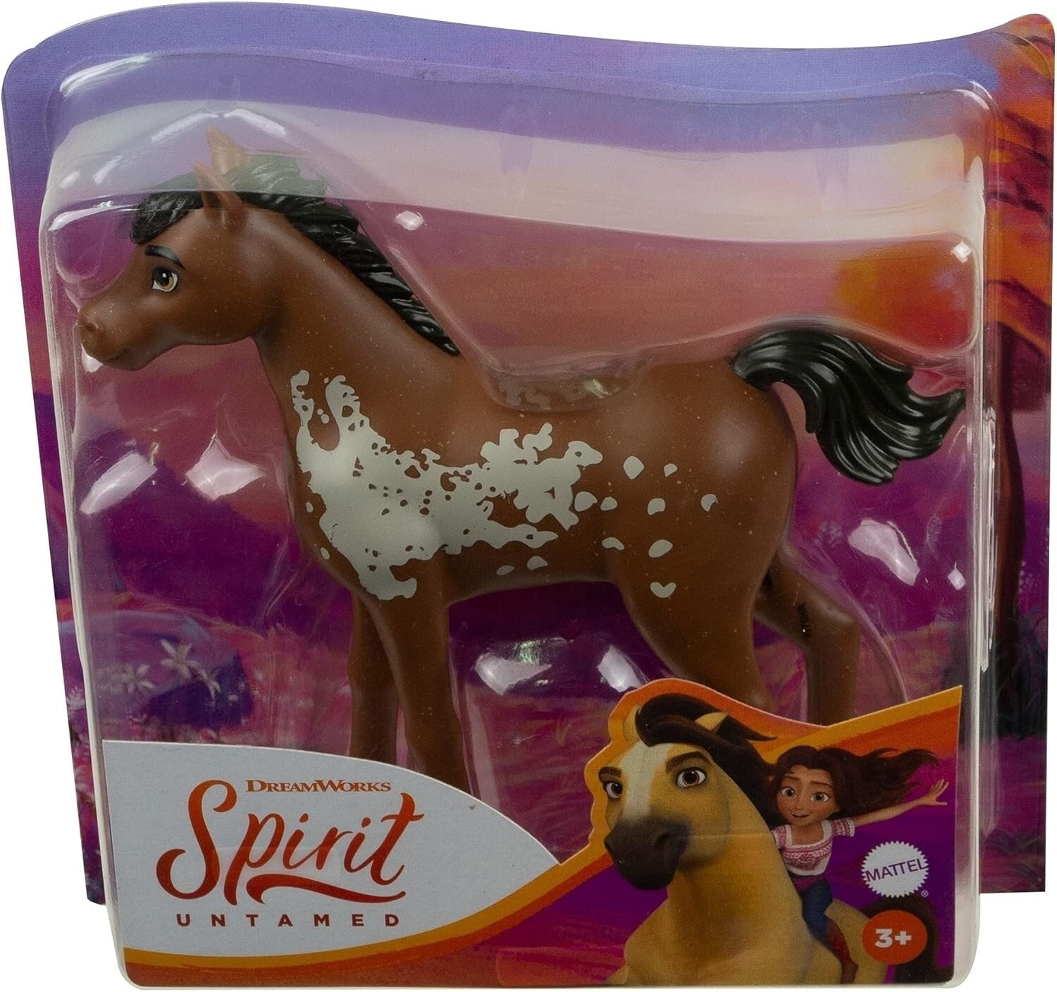 Spirit Untamed Brown Speckled Foul Riding Free Collector Horse Ages 3+ Toy Pony