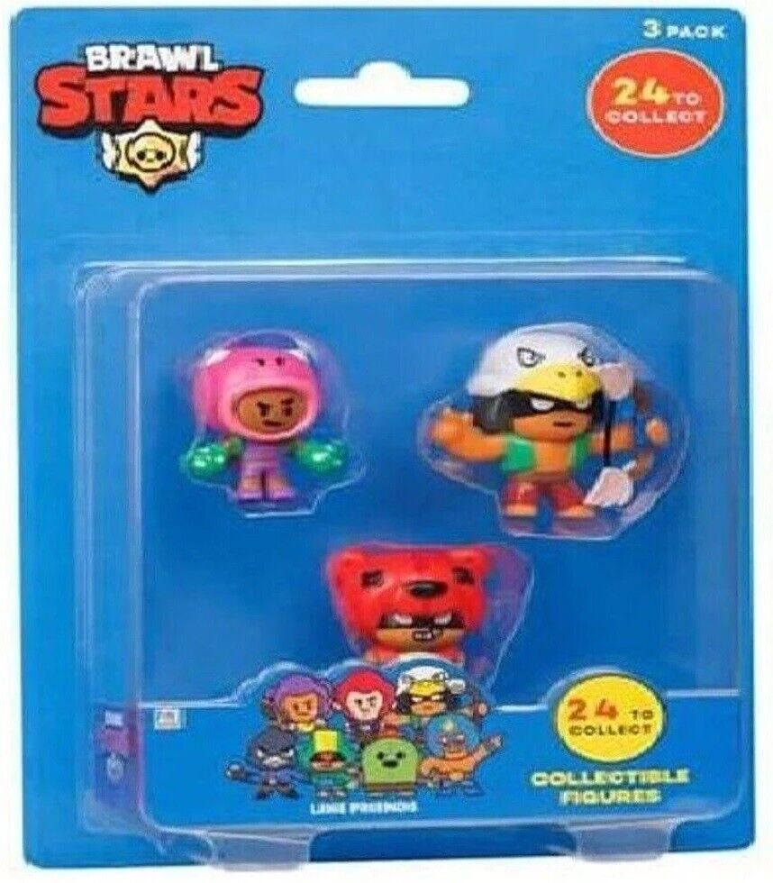 Brawl Stars 3 Pack Figures Video Game Play Ages 6+ Brand New Toy Gift Set