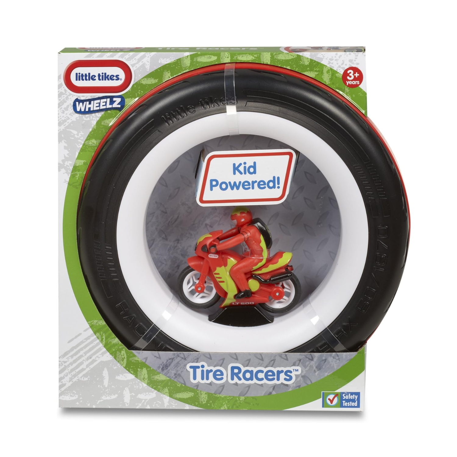 Little Tikes Tire Racers Motorcycle Toy Vehicle with Rolling Tire for Kids 3+
