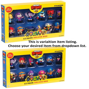Brawl Stars 12 Stampers Deluxe Figures Box Ages 6+ New Toy Video Game Fight Play