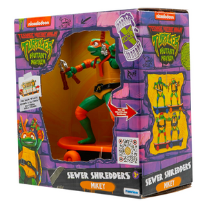Teenage Mutant Ninja Turtles Mikey Mutant Mayhem Skate Toy TMNT Sewer Shredders