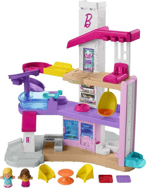Fisher-Price Little People Barbie Toddler Toy Little DreamHouse Playset Lights