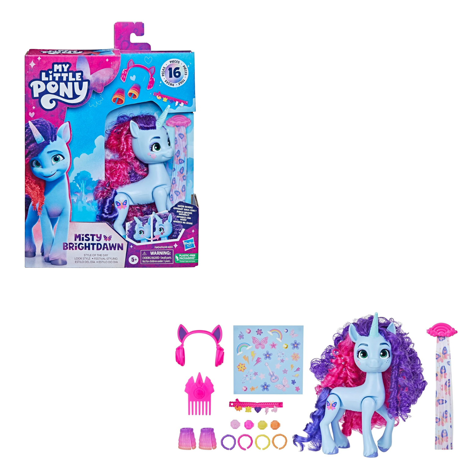 My Little Pony Misty Brightdawn 5.5" Styling Doll Toy With Accessories For Kids