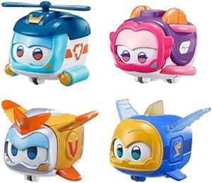 Super Wings Super Pets 4-Pack Super Pets Jerome Golden Boy Shine Ellie Plane