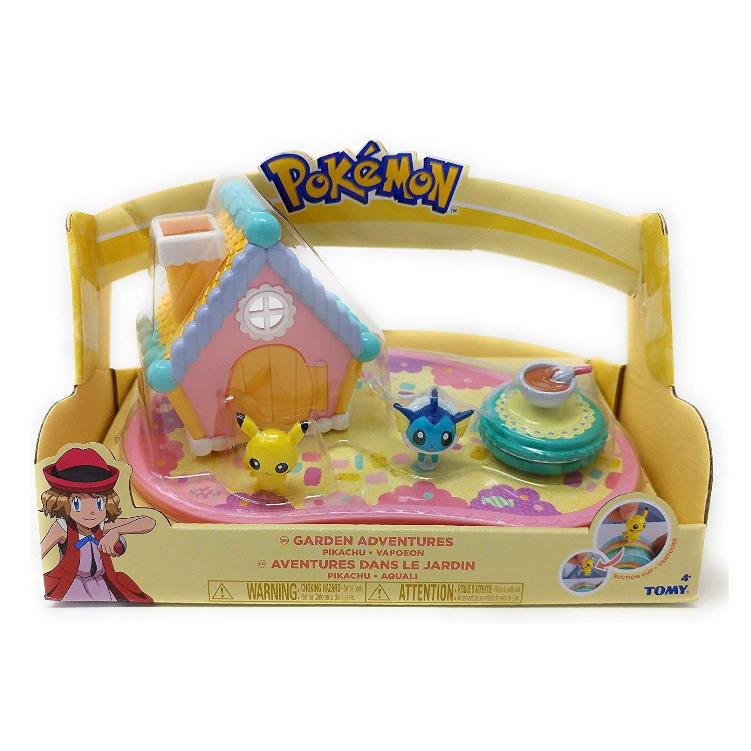 TOMY Pokemon Garden Adventures Playset Pikachu & Vaporeon Figures & House Set