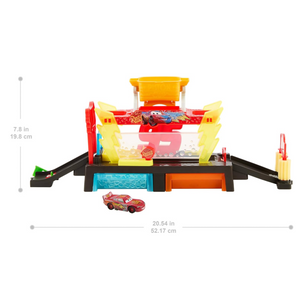 Pixar Cars Lightning McQueen Color Changers Car Wash Set Race Ready 3+