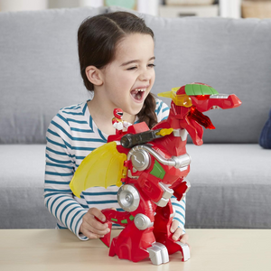 Power Rangers Red Ranger and Dragon Thunderzord 14 Inch Lights Sounds Toy 3+