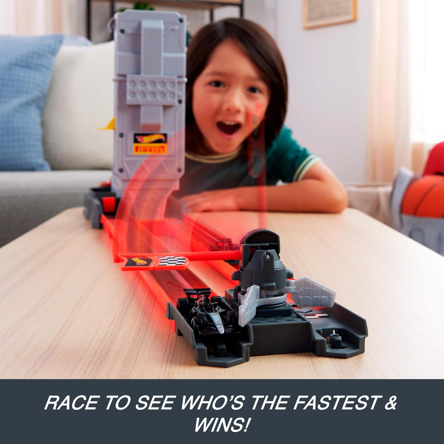 Hot Wheels Racing Formula 1 Track Set Race 2 1:64 Scale With 2 Cars New Toy