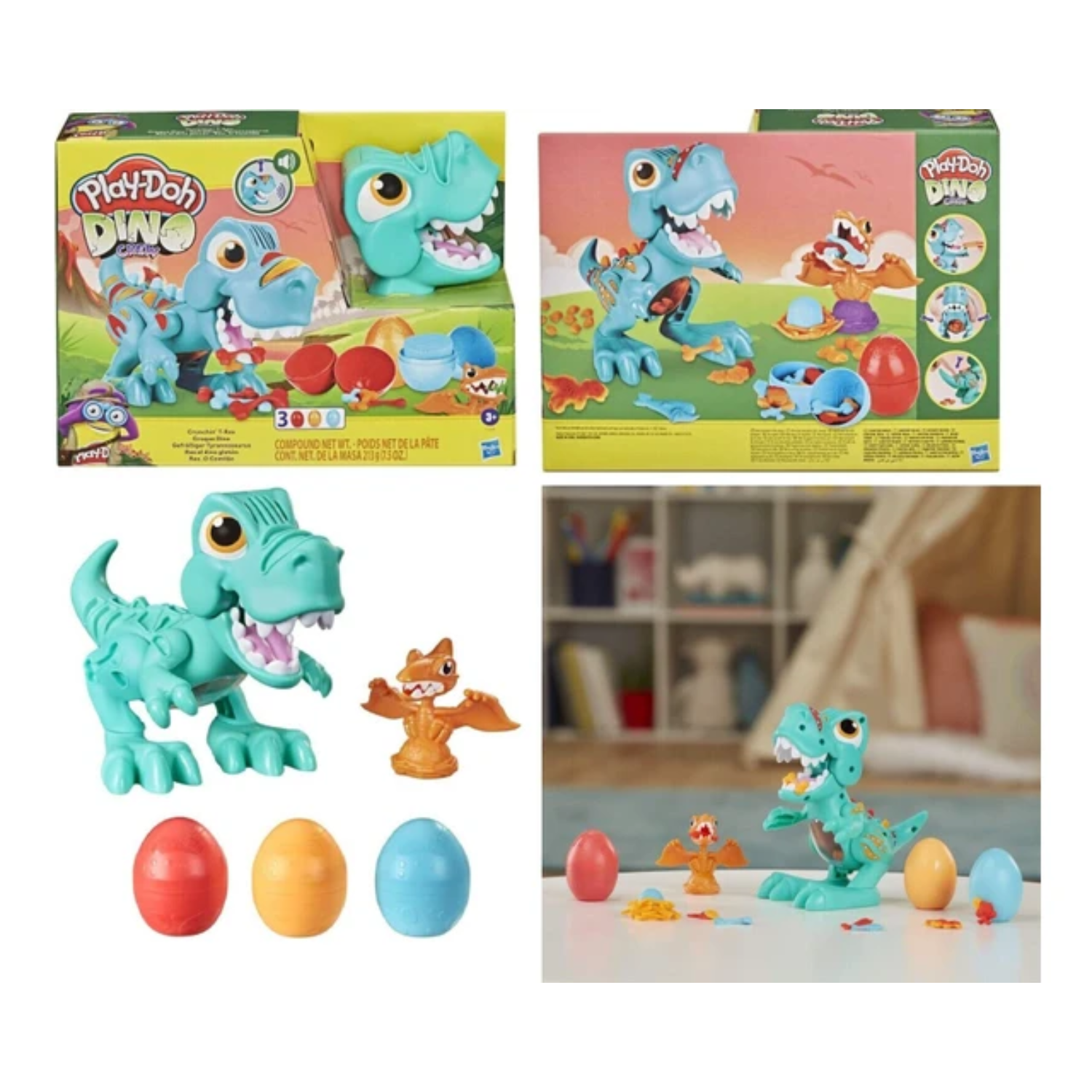 Play-Doh Dino Crew Crunching T-Rex Toy Dinosaur Ages 3+ Toy Dino Playdoh Egg Fun