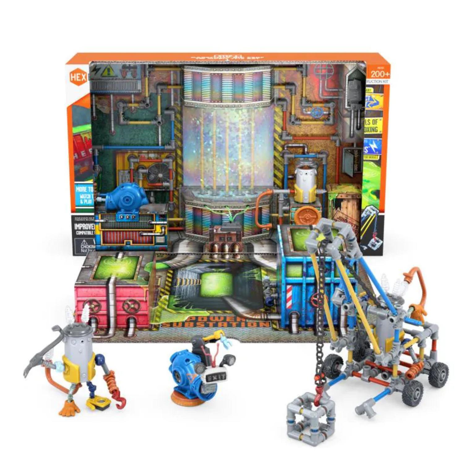HEXBUG Junkbots Small Power Sub Station Factory Habitat Playset Build Robots Fun