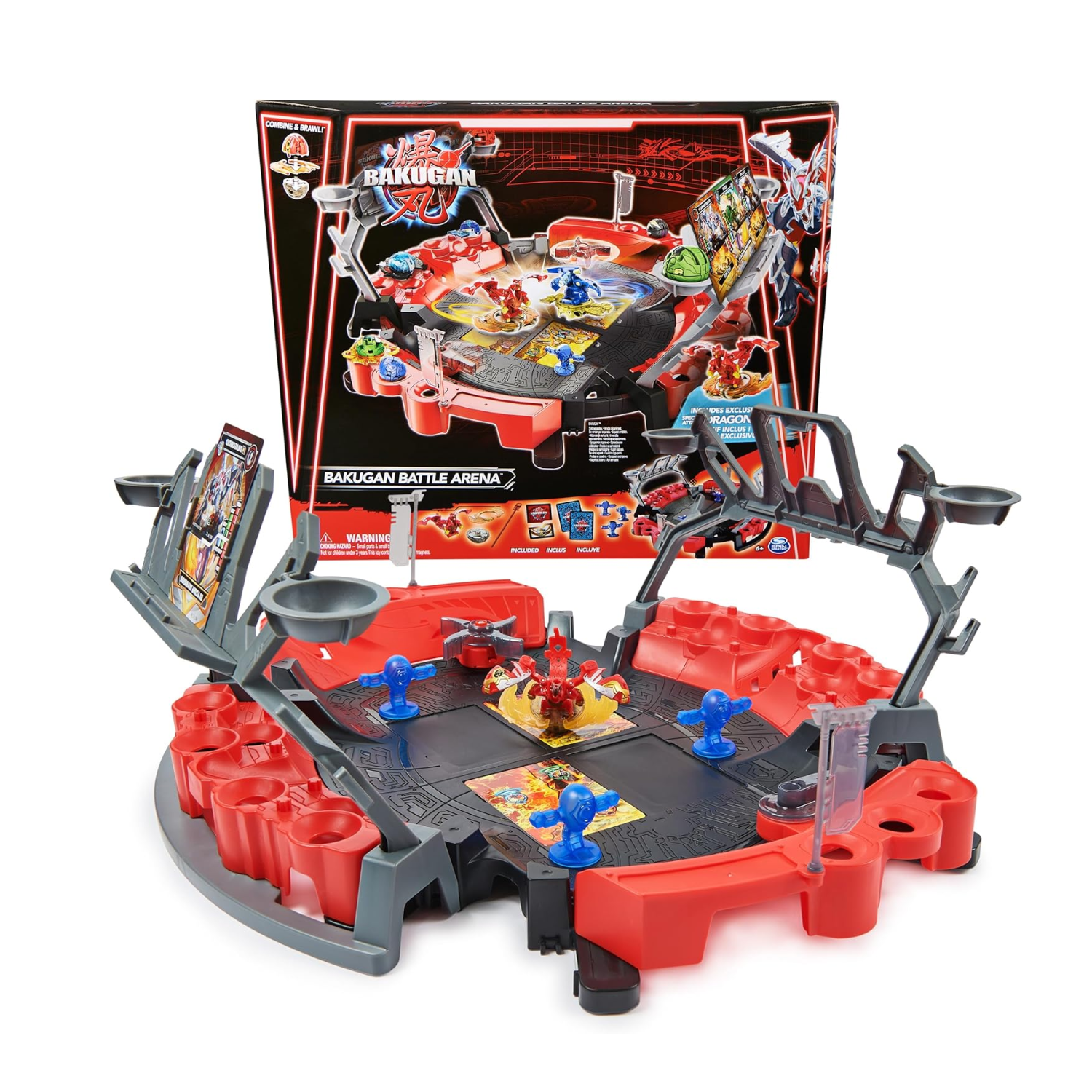 Bakugan Battle Ground Arena Toy Set Spin Attack Dragonoid Battle Fight Play 6+XS