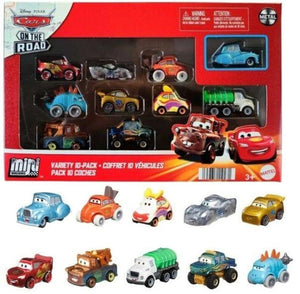 Disney Pixar Cars Die Cast Mini Racers 10 Pack Lightning Mcqueen Tow Mater Play