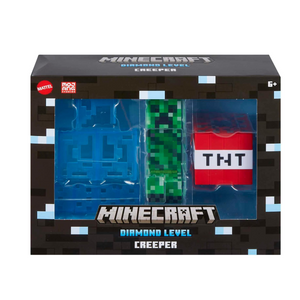 Minecraft Diamond Level Creeper Action Figure with Armor & TNT Block 5.5 Inch