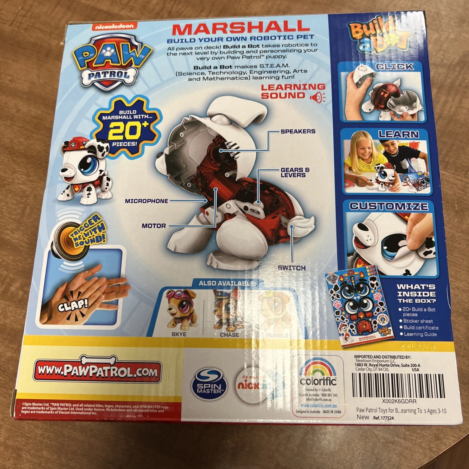 Paw Patrol Build a Bot 20+ Pieces STEM Learning Toy Robot Marshall