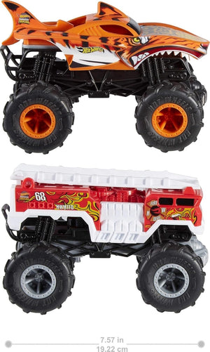 Hot Wheels Monster Trucks 1:24 Scale RC New Toy Trucks 5-Alarm & Tiger Shark