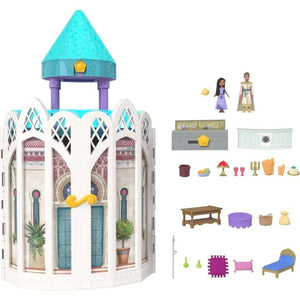Disney Wish Rosas Castle Dollhouse Playset with 2 Posable Mini Doll Star Figure